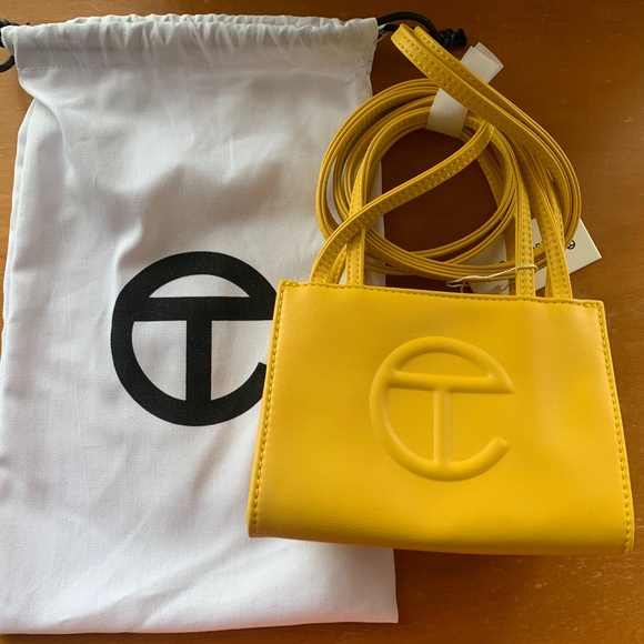 New Authentic Small Telfar Shopping Bag in Yellow